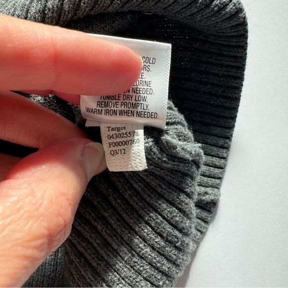 Merona Grey Full Zip Sweater Size Medium - Picture 6 of 6